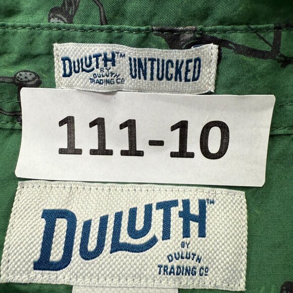 Duluth Trading Untucked Shirt Men 2XLT Green Lawnmower Graphic Short Sleeve - Picture 13 of 13